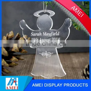 Wholesale High Quality Clear Acrylic Engraving Christmas Ornaments thumbnail-2