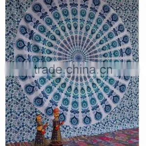 China Tapestry Twin Bedspread Cotton Printed Single Dorm Bed Cover Manufacturing Tapestries Bed Sheet thumbnail-2