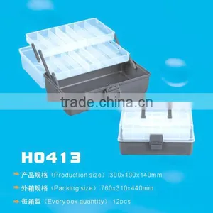 2016 Wholesale New Arrival Double-deck Fishing Tackle Box Suitcase Box thumbnail-1