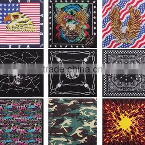 China Classic Fashion 22x22" 100% Cotton Men's Hiphop Headwrap thumbnail-3
