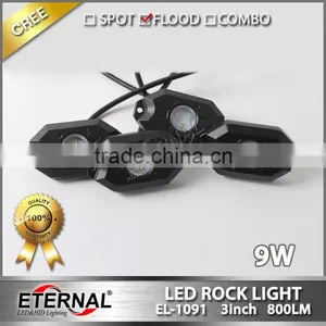 9W High Power Led Rock Light RGB Remote Jeep Off-road ATV UTV Under Body Glow High Red Green Blue Lamp thumbnail-3