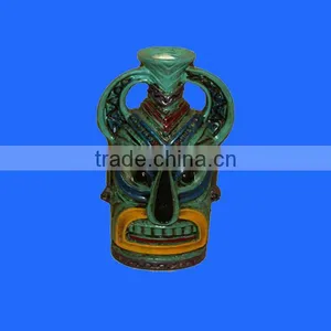 Ceramic Handmade Unique Tiki Vase Wine Decanter thumbnail-1