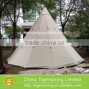 Waterproof Luxury Camping Tent Canvas Camping Teepee Tent thumbnail-1