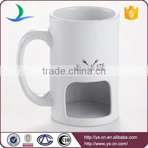 White Color Ceramic Aroma Burner Mug Wholesale thumbnail-1