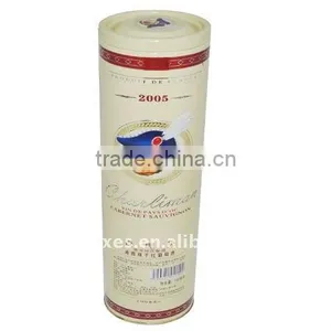 Round Wine Tin Box With Screw Lid thumbnail-1