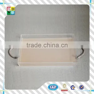 2016 Custom Design Acrylic Serving Tray Hot Sale Acrylic Food Tray PMMA Acrylic Tray With Insert Wholesale Pricce thumbnail-3