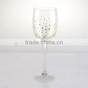 High Quality Wine Glass Set With Star Decal thumbnail-3