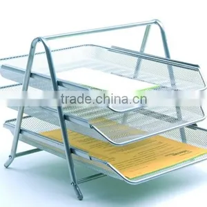 Smoked Pull Silver 3 Layers Metal Mesh Spray Paint A4 Clear File Holder Document Holder thumbnail-2