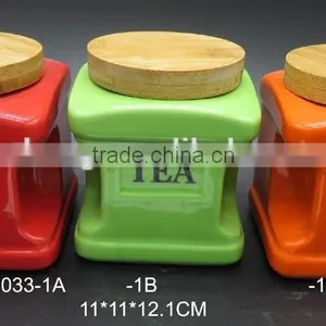 Jar Wholesale Unique Colorful Kitchen Ceramic Canisters Set Tea Container thumbnail-4