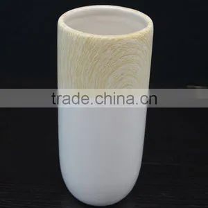 European Style Eco-friendly Ceramic Dolomite Flower Vase Pot for Decoration thumbnail-1