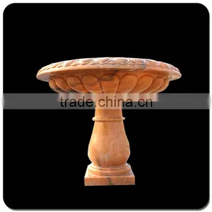 Low Price Garden Decoration Brown Granite Stone Flowerpot thumbnail-2