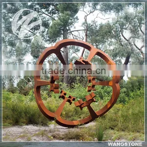 Garden Ornamental Use Corten Steel Flower Sculpture thumbnail-1