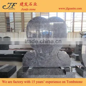 Antique Simple Design Bahama Blue Granite Headstone thumbnail-2