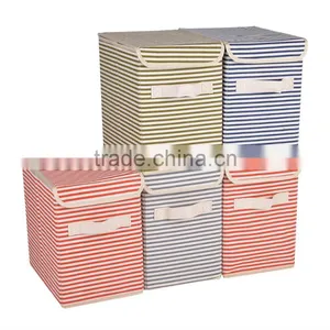 Striped Navy Style Storage Box thumbnail-1