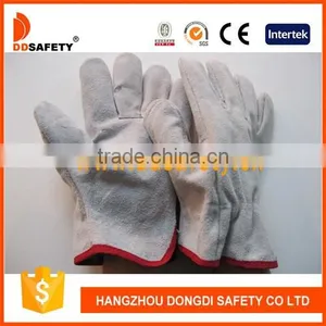 DDSAFETY Cow Split Leather Gloves Driver Leather Gloves Safety Working Gloves thumbnail-1