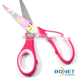 SST0027 6-1/4" Stationery PP+TPR Rubber Plastic Handle Office Scissor thumbnail-2