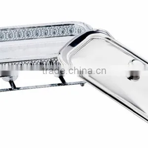 3Liter Small Gold & Silver Chafing Dish Luxury Chafing Dish Oval Chafing Dish thumbnail-2