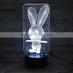 UCHOME Acrylic 7 Colorful 3D Illusion Night Light Bluetooth Speaker 3D Night Light thumbnail-3