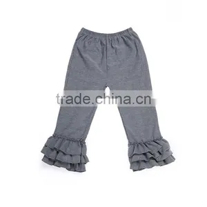 Unique Design Kids Simulated Jeans Comfortable Ruffle Denim Pants thumbnail-2