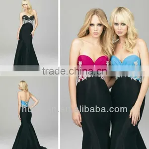 Mermaid Strapless Color Combinations Of Dresses thumbnail-1