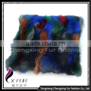 CX-D-55 Genuine Fox Fur Wholesale Custom Colorful Latest Design Cushion Cover thumbnail-3