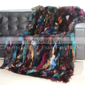CX-D-83 Custom Made European Style Genuine Fox Fur Bedding Set Luxury thumbnail-5