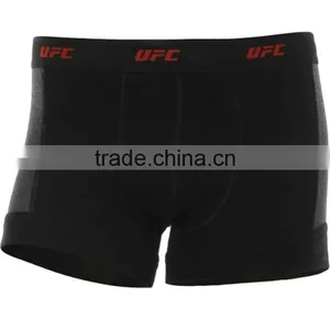 Brand"UFC" Text in Elasticband Man Black Boxer thumbnail-1
