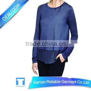 High Quality Custom Design Women Plain Long Sleeve Shirt China Supplier 2016 Fashion Sweater thumbnail-1