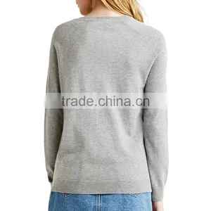 Preepy Look Soft Wool-blend Rib-knit Cuffs Raglan Sleeve Sweater Knitted thumbnail-3