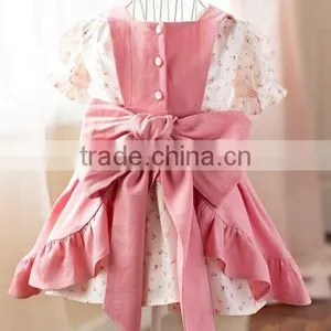 Little Girls Boutique Dress Peter Pan Collar High Quality Dress thumbnail-3