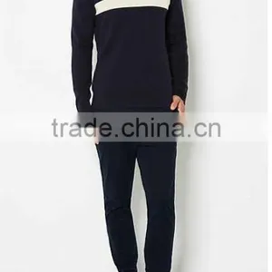 Snow Stripe Knit Jumper/ MEN'S Causel Sweater thumbnail-2