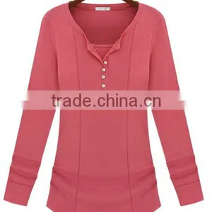 Oem Latest Casual Dresses for Women,custom Ladies Long Sleeve T-shirts thumbnail-4