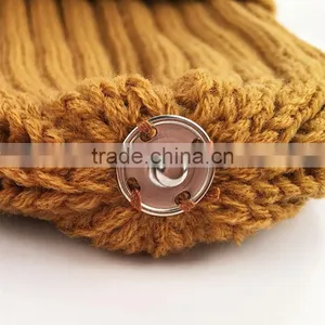 Myfur Detachable Natural Raccoon Fur Pompom Knit Hat Wholesale Winter Cap thumbnail-5