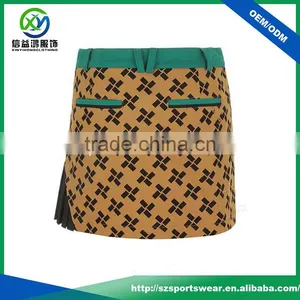2016 Hot Sell Contrast Color Combination Fashion Golf Skirt With Short thumbnail-2