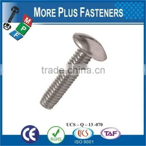 Made in Taiwan Brass Stainless Steel Zinc Plated Round Slot Machine Screw thumbnail-5