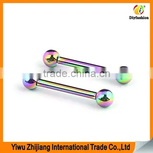 Stainless Steel Rainbow Color Tongue Rings Wholesale Body Jewelry Manufacture Supplier thumbnail-6