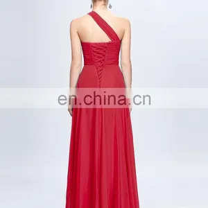 Grace Karin Hot Sale Chiffon Long Chiffon Beaded One Shoulder Evening Dress CL3120-4 thumbnail-4