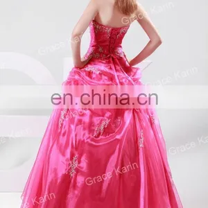 2015 Rose Red Elegant Long Wedding Dresses CL4482 thumbnail-6