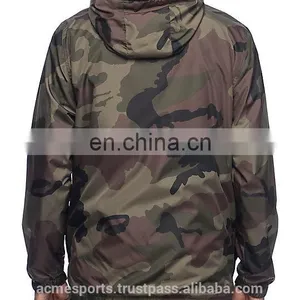 Wind Breaker Jacket - Men's Slim Full Length Camouflage Windbreaker Jacket 100% Polyester Bomber Jacket thumbnail-1