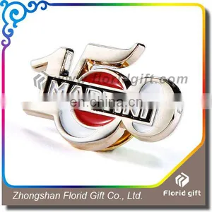 High Quality Gun Brand Logo Round Shape Custom Metal Tag Badge thumbnail-2