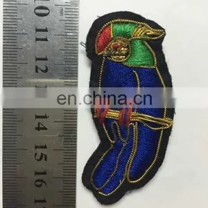 Unique Parrot Designs Metallic Embroidery Patch for Women Bags thumbnail-2