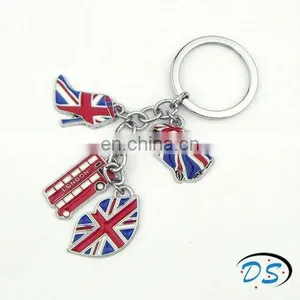 The Popular British Flag Shape Metal Keychain For London Sports Game thumbnail-1