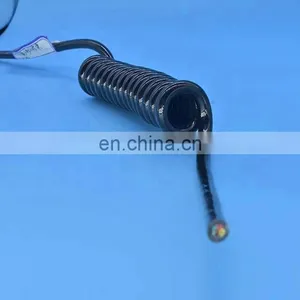 Spring Loaded Cable Reel Drum/spring Loaded Cable Retractor Low Voltage Flexible Retractable Spiral Spring Coiled Cable thumbnail-1