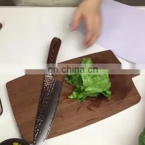 Sapele Wood Handle Handmade Damascus Chef Knife thumbnail-1