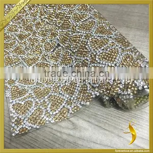 Heart-shaped Hot Fix Rhinestones Applicator Crystal Rhinestone Mesh FRM-237 thumbnail-2