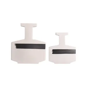 Flat T Letter Chinese Modern Simple Ceramic Flower Vase For Hallway Decor thumbnail-5