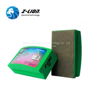 Z-LION Patented Arc Shape Diamond Electroplated Hand Pads for Glass Car Mirrors Grinding ZL-37CA thumbnail-2