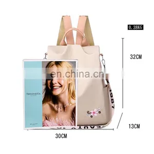 New Design Waterproof Women, Ladies Oxford Backpack With Flower/ thumbnail-4