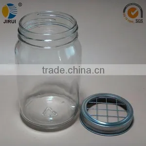 70mm Silver Metal Lug Cap With Steel-Wire Mesh Sieve for Manson Jar thumbnail-1