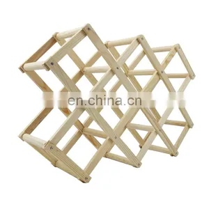 Best Quality Wooden Folding Wine Rack thumbnail-1